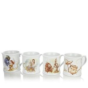 SEALED Set of 4 Beauty & The Beast Mugs